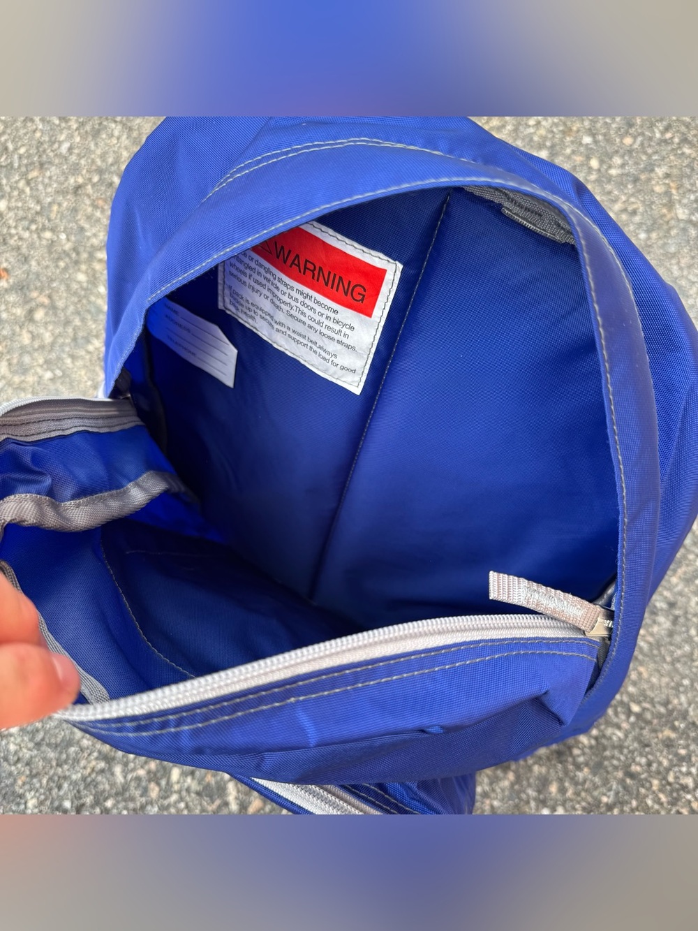 NEW LL Bean 3M Scotchlite Reflective Backpack Day Pack Blue Adjustable NWT - Picture 4 of 6